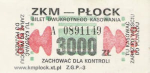 3000 zł - dwukrotnego kasowania