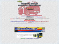 Ekran powitalny pierwszej wersji strony Płockibus