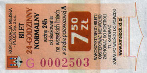 7,50 zł - dobowy normalny