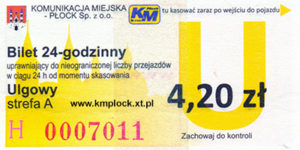 4,20 zł - dobowy ulgowy