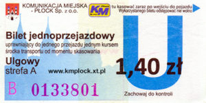 1,40 zł - ulgowy