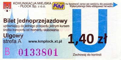 1,40 zł - ulgowy