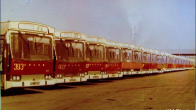 W latach 80-tych na terenie płockiej zajezdni królowały Jelcze PR110