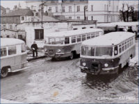 Teren dawnej zajezdni przy ul. Bieruta (w tle budynek dzisiejszej prokuratury)
