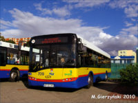 Solaris Urbino III 12 #709 z wyświetlaczem reklamującym stronę Płockibus