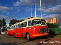 Zabytkowy Jelcz 043 z wykonaną przez nas tablicą linii 0