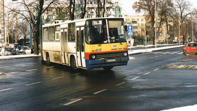 Ikarus #617 po naprawie głównej, pomalowany na biało