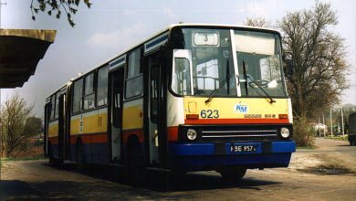 Ikarus #623 na dawnej pętli w Borowiczkach (przy ul. Botanicznej)