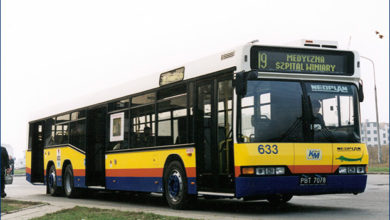 Nowiutki Neoplan N4020td #633 na nieistniejącej już pętli Zielony Jar