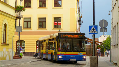 Płock, ul. Bielska > Zduńska. MAN NL283 #655 obsługujący linię specjalną L1 uruchomioną na czas Pikniku Lotniczego