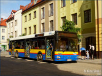 Płock, ul. Bielska. MAN NL283 #660 obsługujący linię specjalną L1 uruchomioną na czas Pikniku Lotniczego