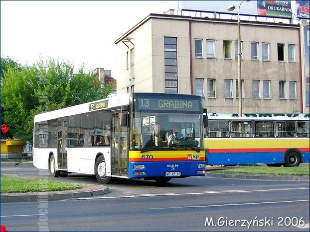MAN #670 na początku swojej eksploatacji w Płocku