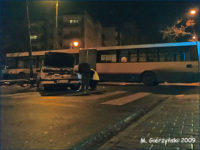 Płock, ul. Bielska. Wypadek Jelcza M181MB/3 #678.