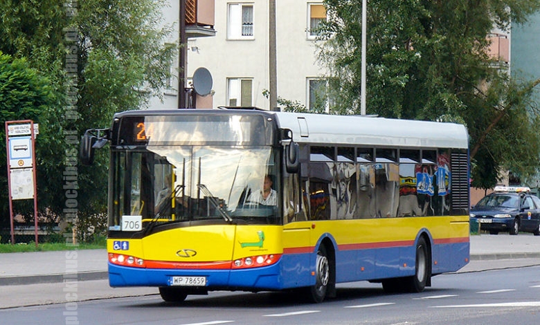 Solaris #706 na linii, jeszcze bez naklejonych oznaczeń zewnętrznych