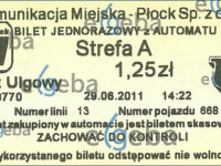 Wydrukowany bilet, którego nie trzeba już kasować