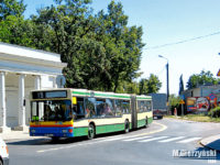 MAN na dwukierunkowym odcinku ul. Wyszogrodzkiej przy rogatkach (na czas objazdu)