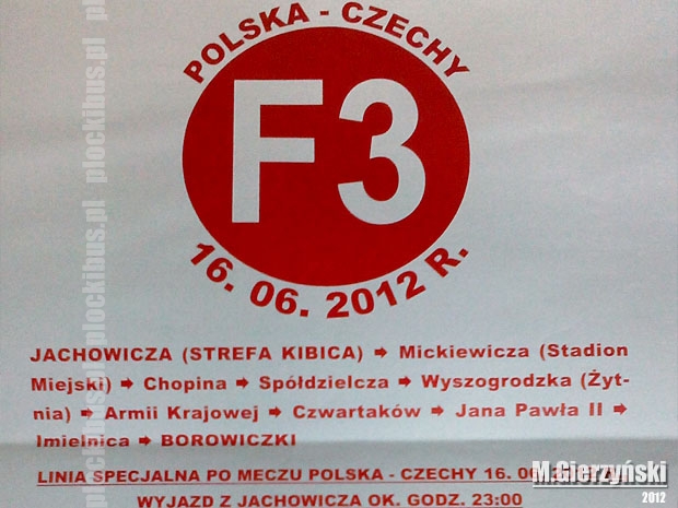 Plakat reklamujący linię F3
