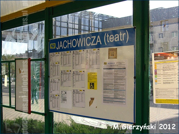 tablica na przystanku Jachowicza (teatr) 05