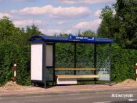 Nowa wiata na przystanku "Kostrogaj, straż 02"