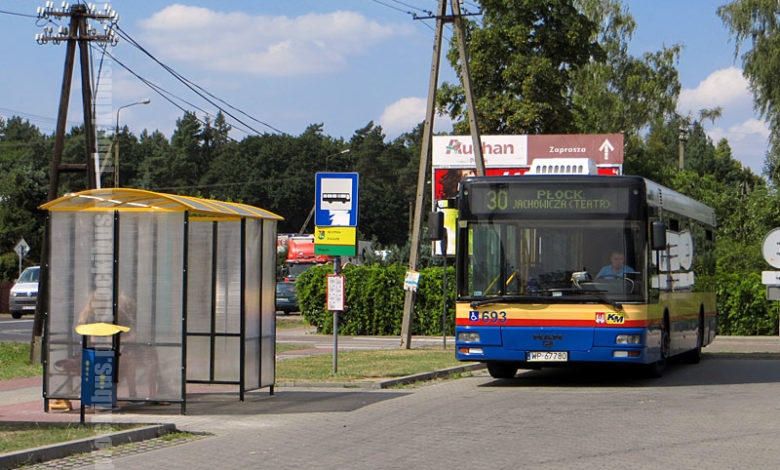 Autobus linii 30 na pętli "Słupno, zajazd"