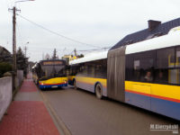 Solarisy mijające się na ul. Warmińskiej "na centymetry"