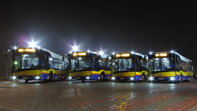 Solarisy IV generacji pod fabryką w Bolechowie