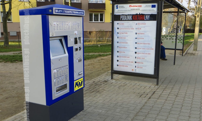 Biletomat stacjonarny na przystanku Skarpa 01