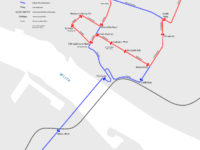 Mapa komunikacji miejskiej w Płocku z 1942 r. Autor: Jakub Putyra