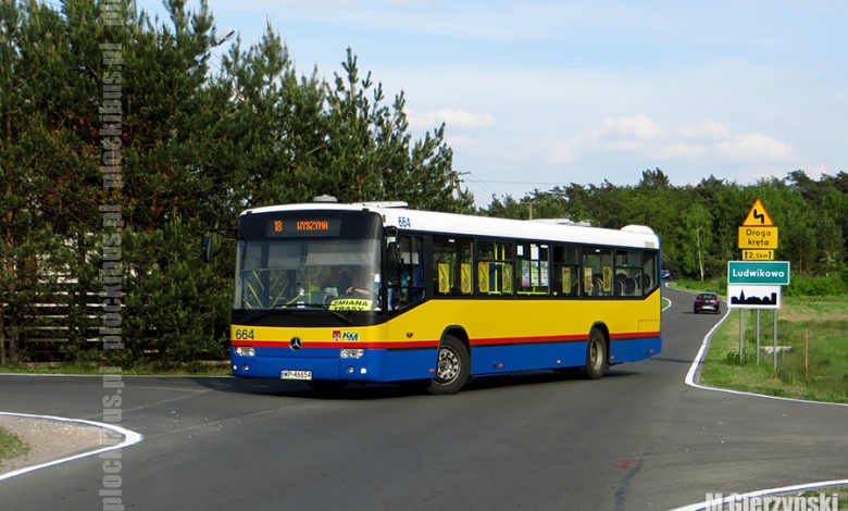 Mercedes #664 na objeździe (linia nr 18)