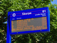 Informacja o jakości powietrza na tablicy LED