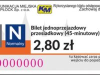 2,80 zł - normalny przesiadkowy (45-minutowy)