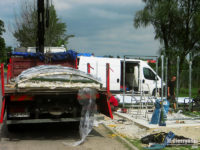 Montaż nowej wiaty w Siecieniu