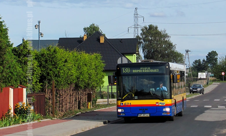 MAN #671 na linii 130 w Nowym Gulczewie