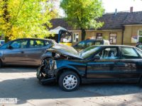 Uszkodzone Audi (źródło: Portal Płock)