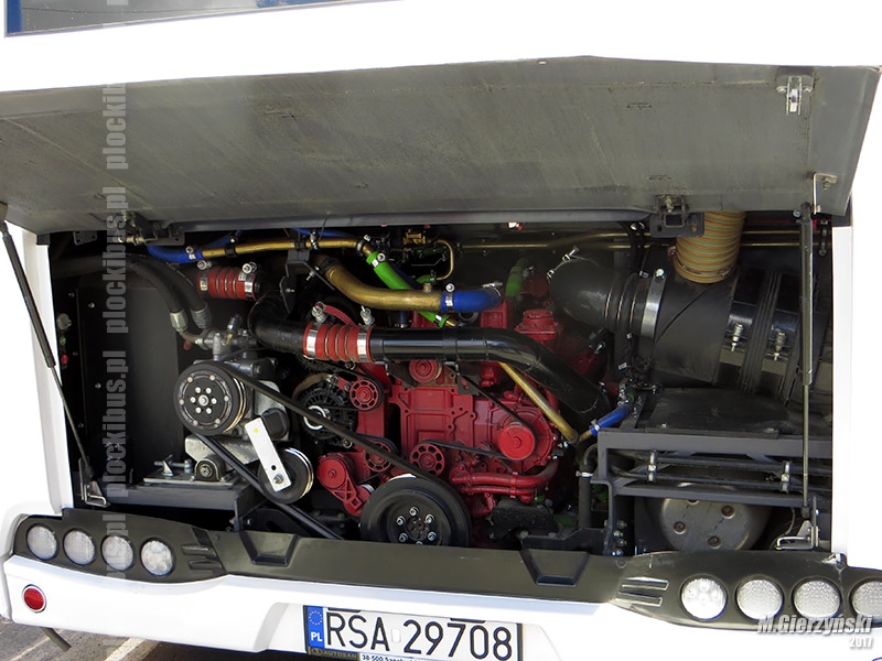 Testowy Autosan SanCity 9LE - widok na silnik