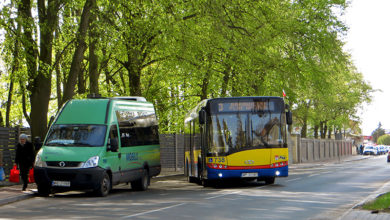 Linia busowa do Słupna na przystanku "Borowiczki Park".