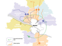 Mapa z nową numeracją linii podmiejskich (bez gm. Słupno)