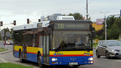 MAN #694 na linii 130 w kierunku Słupna
