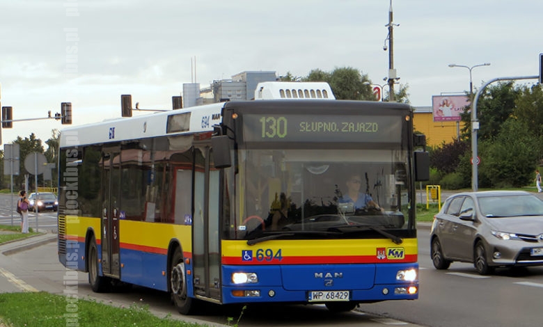 MAN #694 na linii 130 w kierunku Słupna