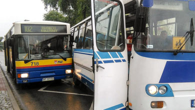 Kolizja Jelcza #718 z prywatnym Autosanem H9-21