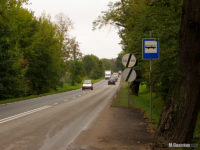 Przystanek zastępczy na ul. Bielskiej przy parkingu pod Cmentarzem Komunalnym dla linii 110 i 112