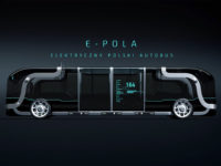 Wizualizacja polskiego elektrycznego autobusu o nazwie E-Pola