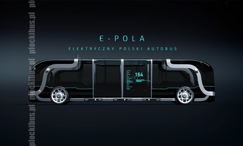 Wizualizacja polskiego elektrycznego autobusu o nazwie E-Pola