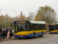 Linia 77 kursująca między cmentarzem a tymczasowym parkingiem na terenie giełdy samochodwej przy ul. Bielskiej