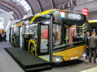 Solaris Urbino IV 12 Hybrid podczas polskiej premiery na targach Transexpo 2016