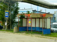 Pierwsza w Płocku zabudowana wiata przystankowa, produkcji PPHU z Aleksandrowa Kujawskiego "KAMI"