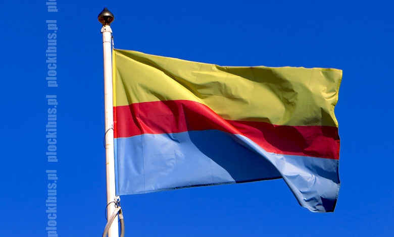 Flaga z barwami miasta Płocka