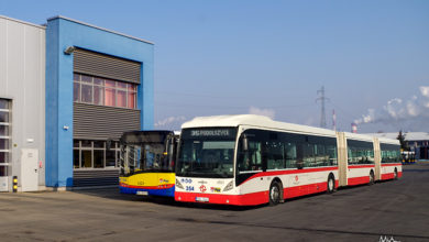 Van Hool AGG300 podczas pierwszego dnia pobytu w Płocku