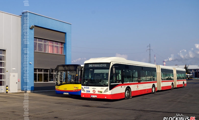 Van Hool AGG300 podczas pierwszego dnia pobytu w Płocku