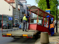 Demontaż wiaty na przystanku Bielska
